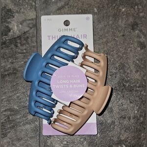 Gimme Beauty 2pc Thick Hair Claw Clips BNIB